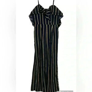 Love Culture Jumpsuit- Navy Stripped, pant outfit, dressy,